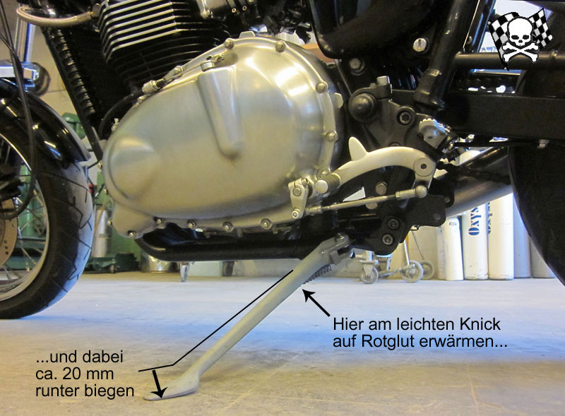 Bonneville side stand Mod
