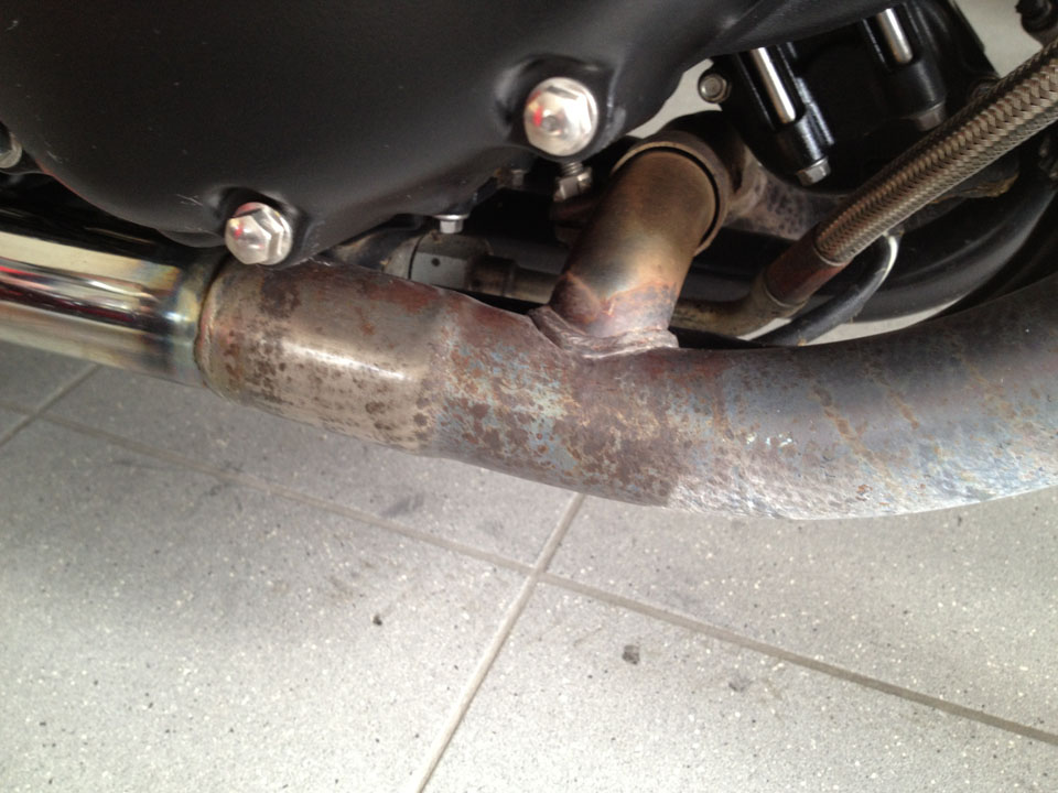 Flammrohr nach Entferung Hitzeschutzband