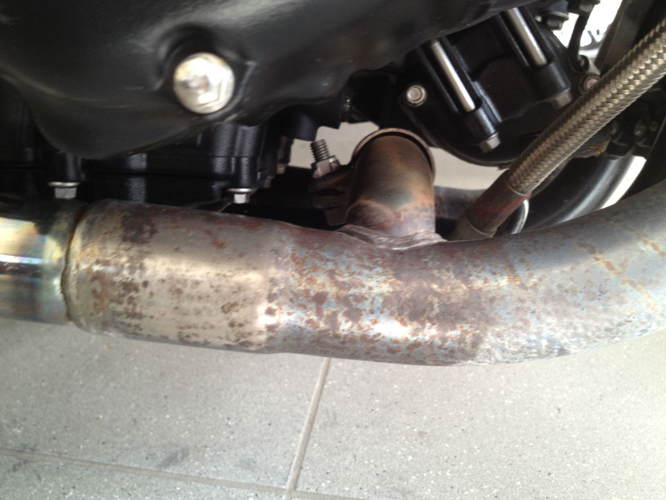 Flammrohr nach Entferung Hitzeschutzband