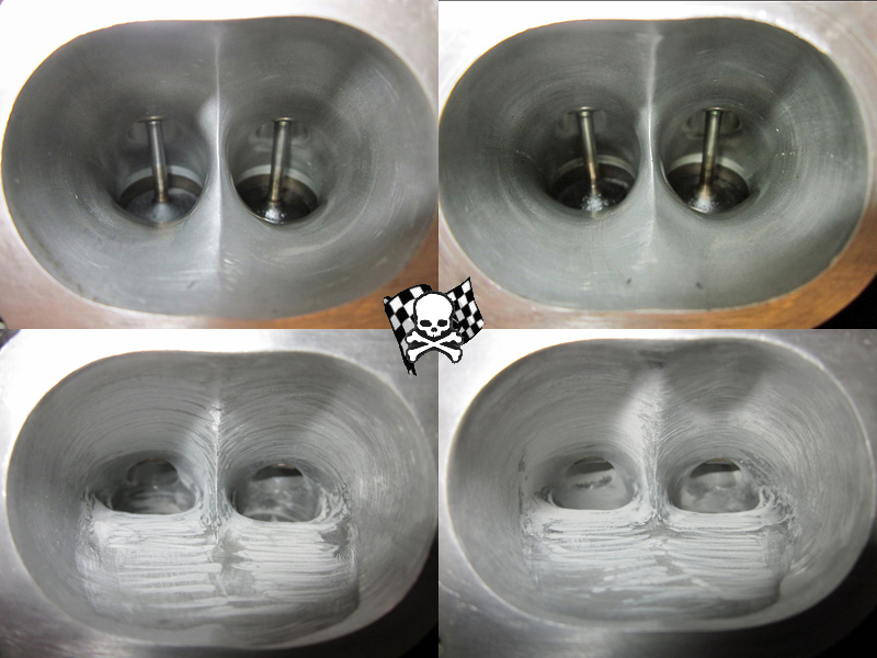 Grob in Form geschrubbt