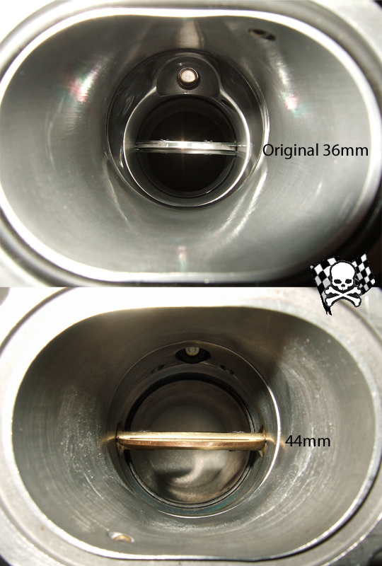 Vergleich original 36 vs 44 Klappen