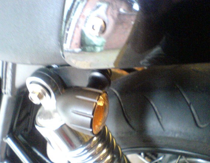 Blinker an Federbein Aufnahme