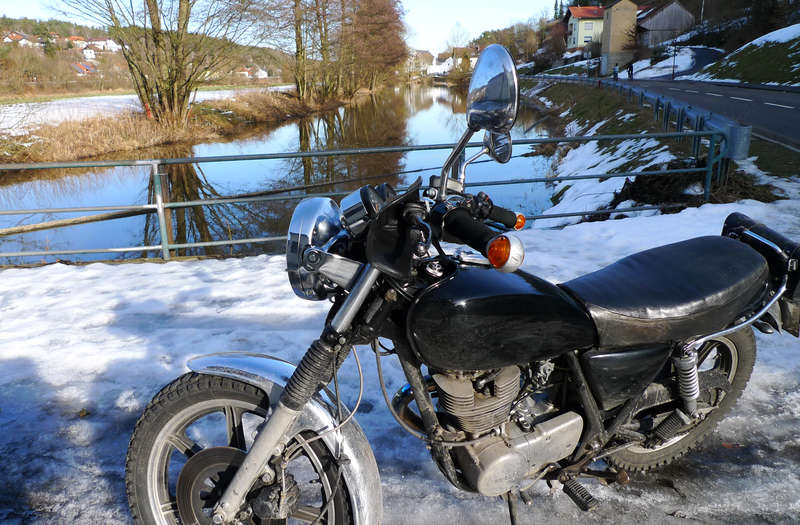 Sr500 im Schnee